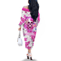 In My Next Life I Want To Be The Karma Fairy Family Matching Off Shoulder Long Sleeve Dress and Hawaiian Shirt - Wonder Print Shop