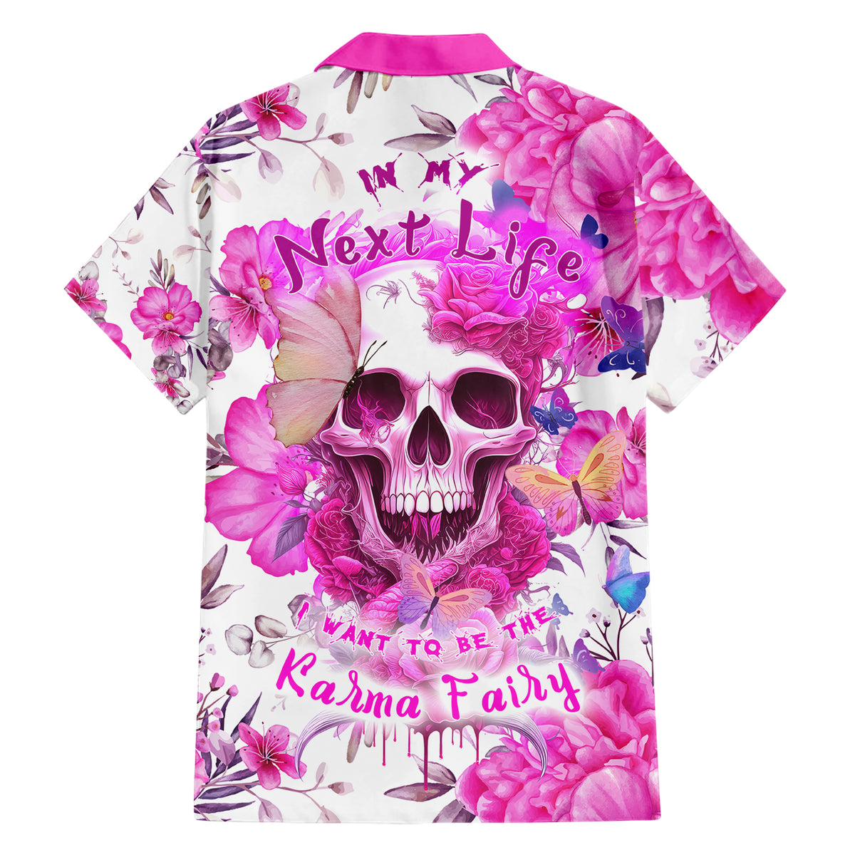 In My Next Life I Want To Be The Karma Fairy Family Matching Short Sleeve Bodycon Dress and Hawaiian Shirt - Wonder Print Shop