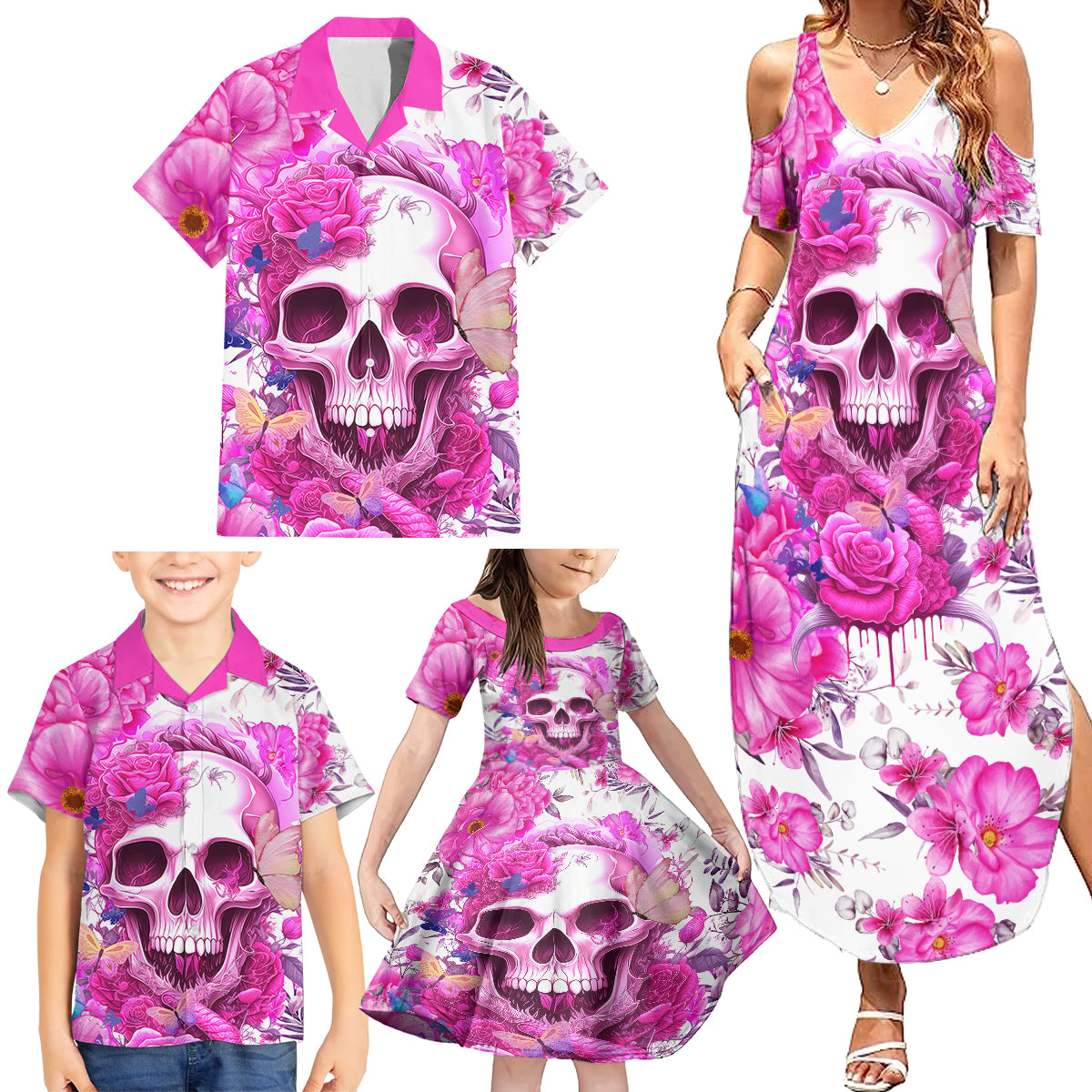 In My Next Life I Want To Be The Karma Fairy Family Matching Summer Maxi Dress and Hawaiian Shirt - Wonder Print Shop