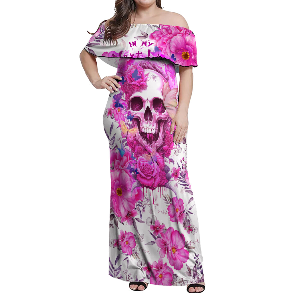In My Next Life I Want To Be The Karma Fairy Off Shoulder Maxi Dress - Wonder Print Shop