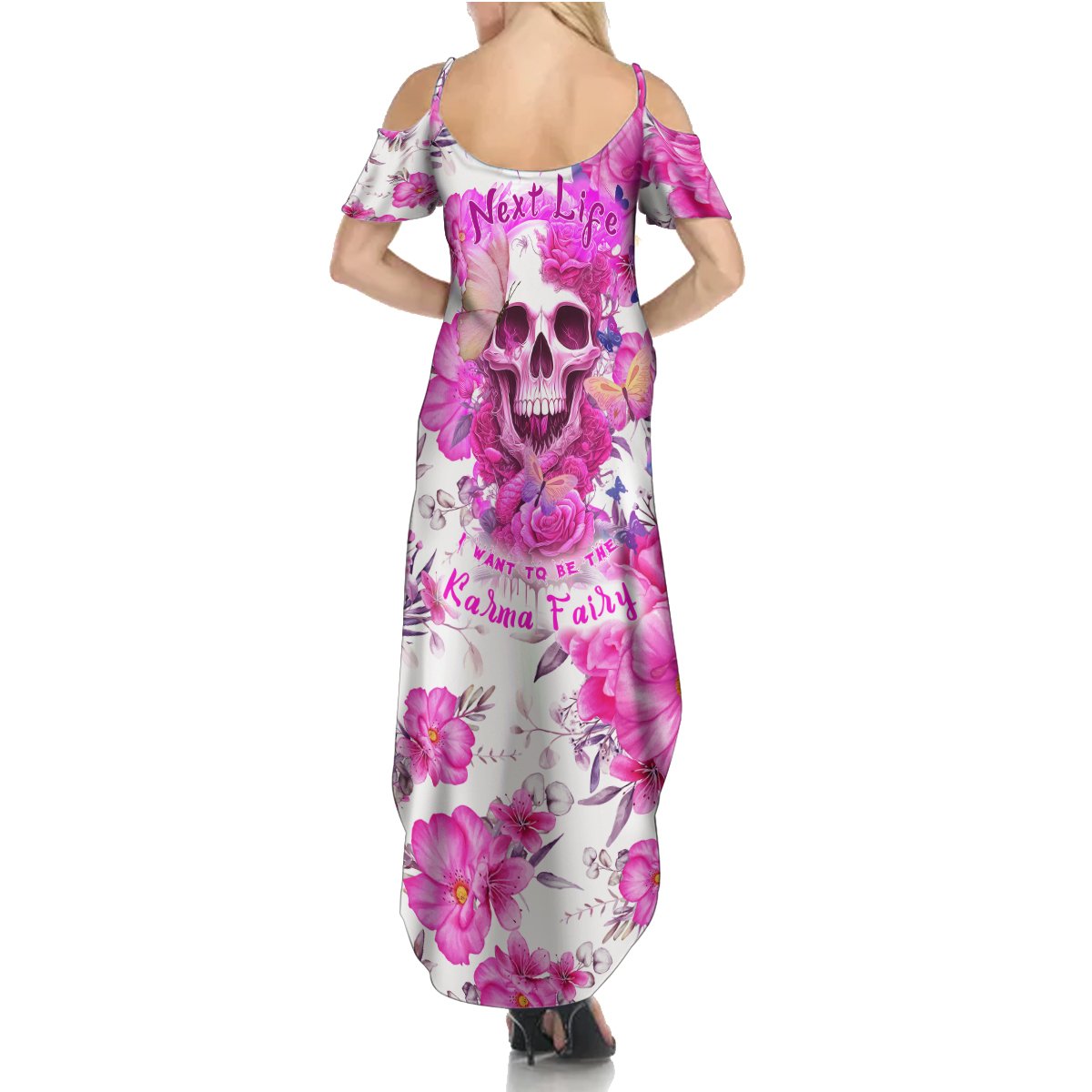 In My Next Life I Want To Be The Karma Fairy Summer Maxi Dress - Wonder Print Shop