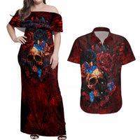But My Go F Your Self Is Fully Couples Matching Off Shoulder Maxi Dress and Hawaiian Shirt - Wonder Print Shop