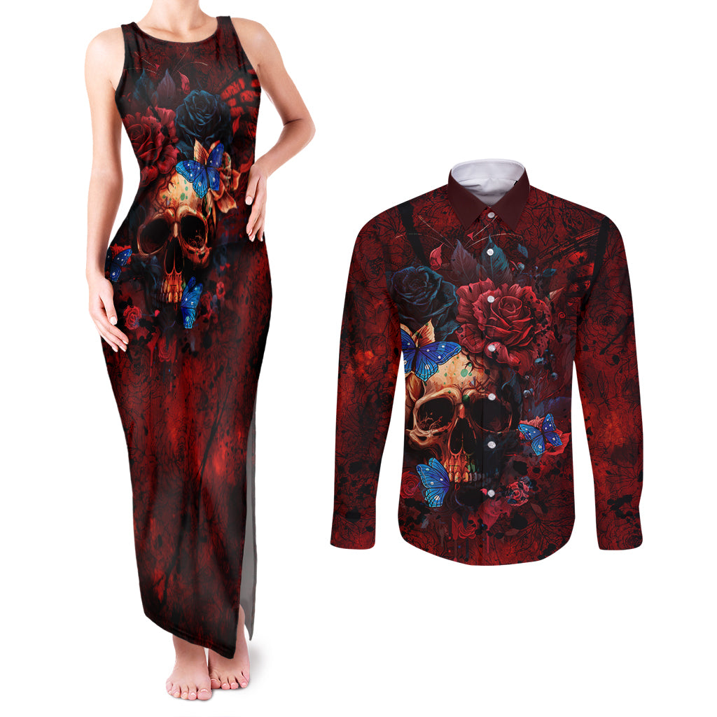 But My Go F Your Self Is Fully Couples Matching Tank Maxi Dress and Long Sleeve Button Shirts - Wonder Print Shop