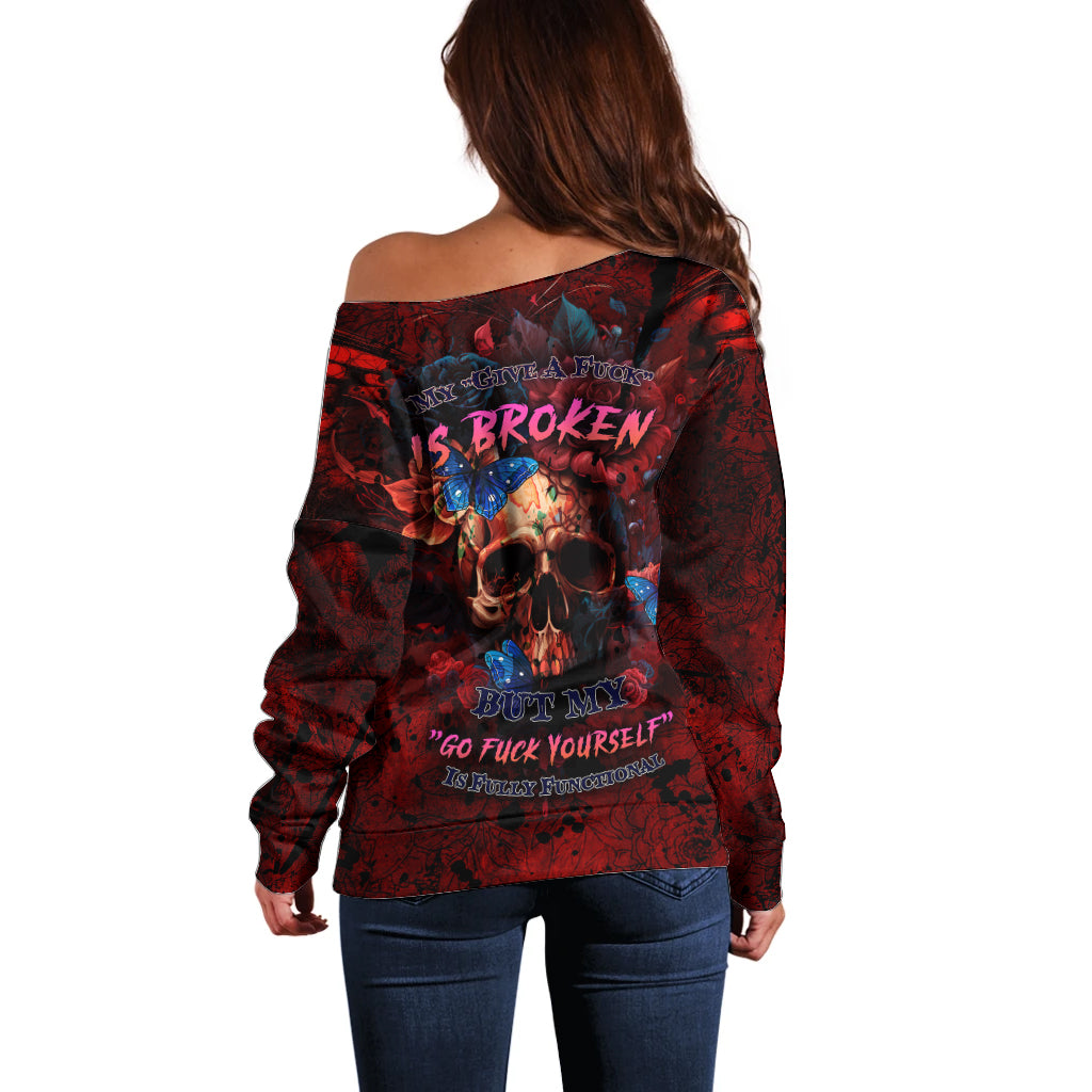 But My Go F Your Self Is Fully Off Shoulder Sweater - Wonder Print Shop