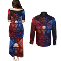 I am Who I Am Your Approval Isn't Needed Couples Matching Puletasi Dress and Long Sleeve Button Shirts - Wonder Print Shop
