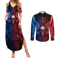 I am Who I Am Your Approval Isn't Needed Couples Matching Summer Maxi Dress and Long Sleeve Button Shirts - Wonder Print Shop