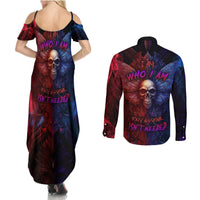 I am Who I Am Your Approval Isn't Needed Couples Matching Summer Maxi Dress and Long Sleeve Button Shirts - Wonder Print Shop