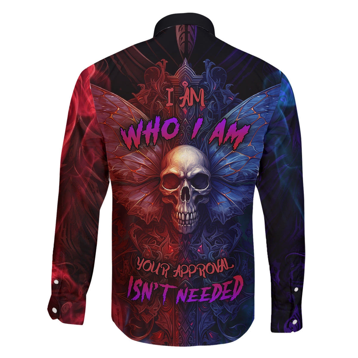 I am Who I Am Your Approval Isn't Needed Family Matching Off Shoulder Maxi Dress and Hawaiian Shirt - Wonder Print Shop