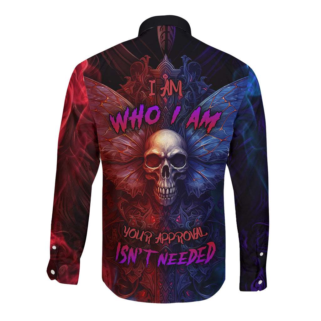 I am Who I Am Your Approval Isn't Needed Long Sleeve Button Shirt - Wonder Print Shop