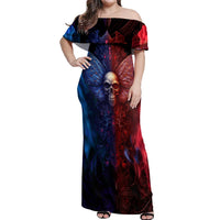 I am Who I Am Your Approval Isn't Needed Off Shoulder Maxi Dress - Wonder Print Shop