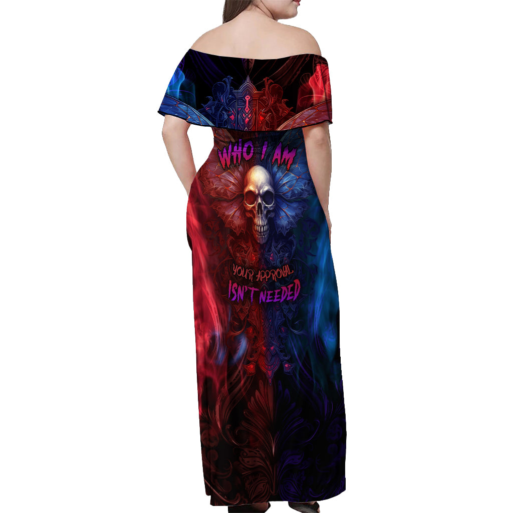 I am Who I Am Your Approval Isn't Needed Off Shoulder Maxi Dress - Wonder Print Shop