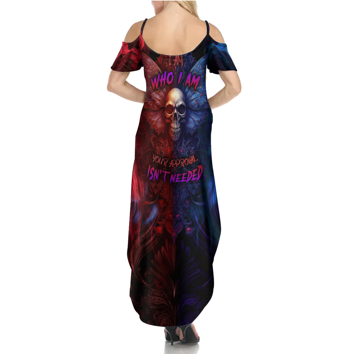 I am Who I Am Your Approval Isn't Needed Summer Maxi Dress - Wonder Print Shop
