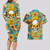 She Is Sunshine Mixed With A Little Hurricane Couples Matching Long Sleeve Bodycon Dress and Hawaiian Shirt - Wonder Print Shop