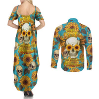 She Is Sunshine Mixed With A Little Hurricane Couples Matching Summer Maxi Dress and Long Sleeve Button Shirts - Wonder Print Shop