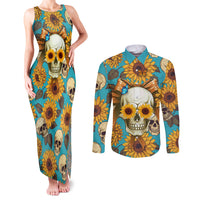 She Is Sunshine Mixed With A Little Hurricane Couples Matching Tank Maxi Dress and Long Sleeve Button Shirts - Wonder Print Shop
