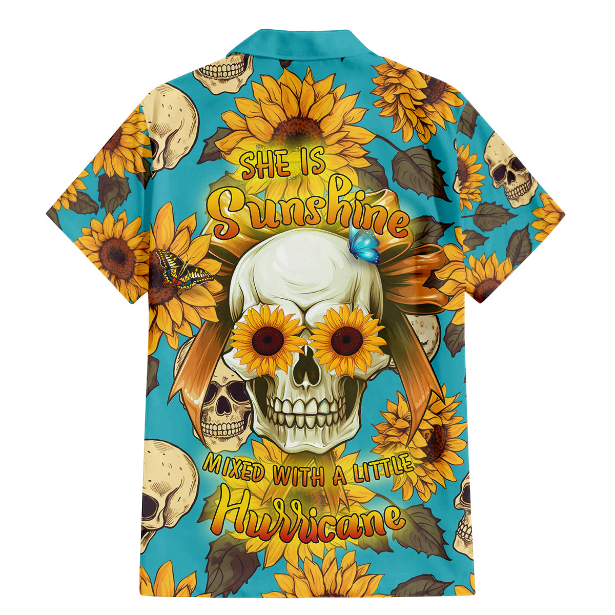 She Is Sunshine Mixed With A Little Hurricane Family Matching Mermaid Dress and Hawaiian Shirt - Wonder Print Shop