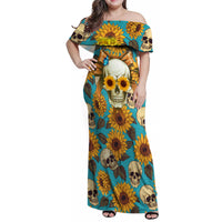 She Is Sunshine Mixed With A Little Hurricane Family Matching Off Shoulder Maxi Dress and Hawaiian Shirt - Wonder Print Shop