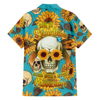 She Is Sunshine Mixed With A Little Hurricane Family Matching Off Shoulder Short Dress and Hawaiian Shirt - Wonder Print Shop