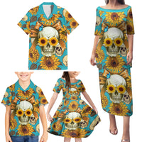 She Is Sunshine Mixed With A Little Hurricane Family Matching Puletasi Dress and Hawaiian Shirt - Wonder Print Shop