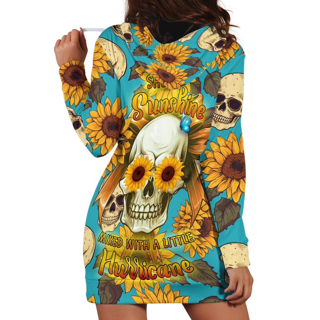 She Is Sunshine Mixed With A Little Hurricane Hoodie Dress - Wonder Print Shop