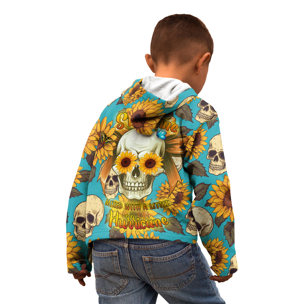 She Is Sunshine Mixed With A Little Hurricane Kid Hoodie - Wonder Print Shop