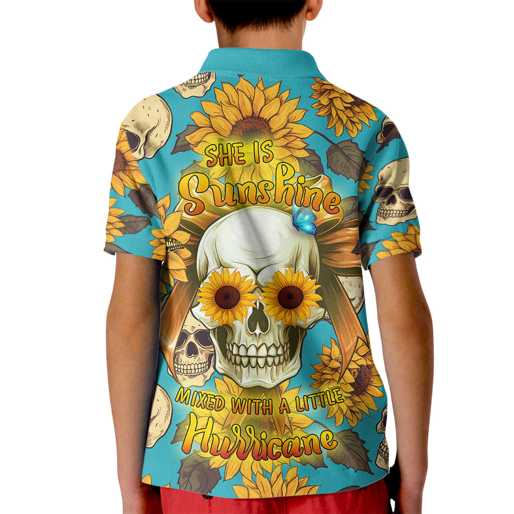 She Is Sunshine Mixed With A Little Hurricane Kid Polo Shirt - Wonder Print Shop