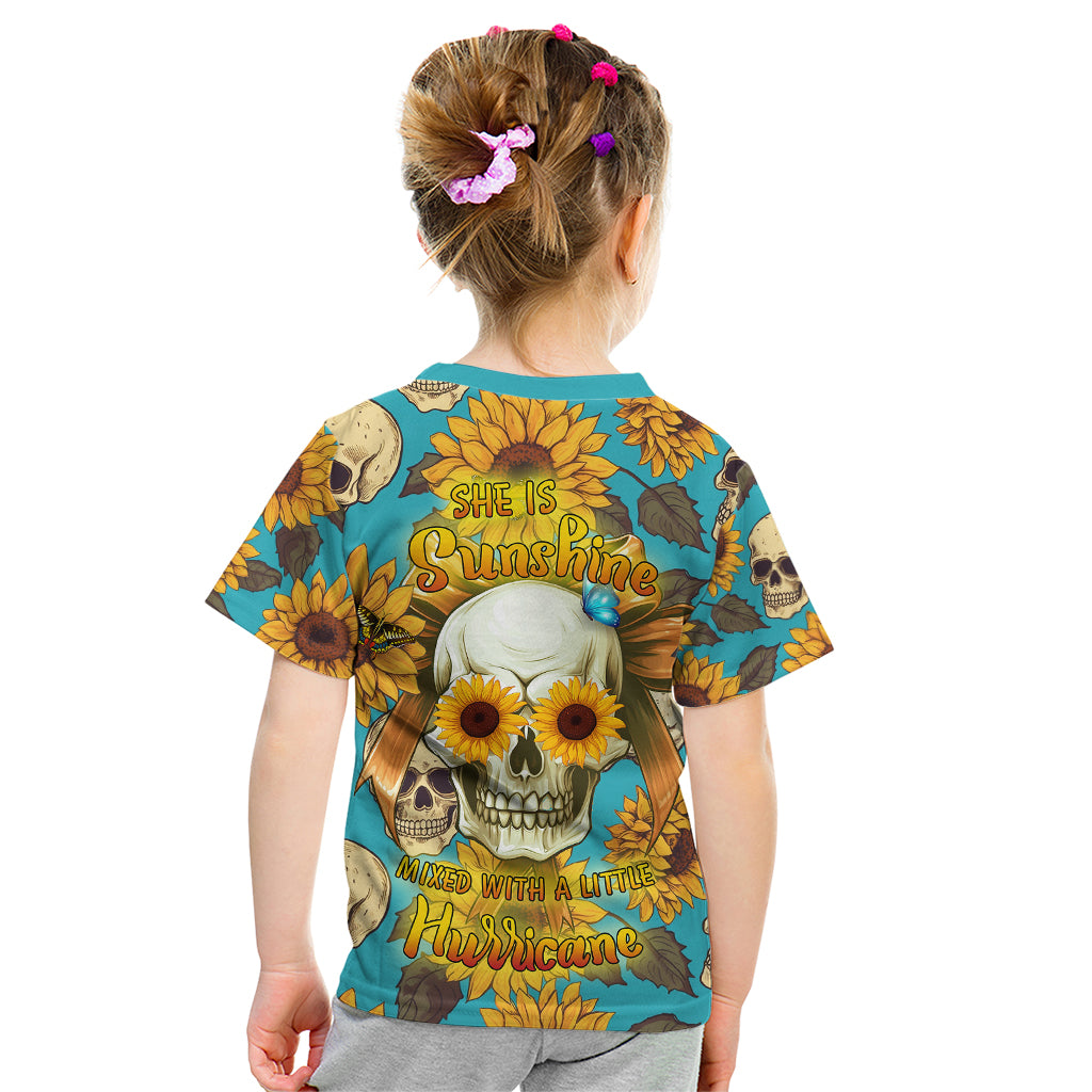 She Is Sunshine Mixed With A Little Hurricane Kid T Shirt - Wonder Print Shop