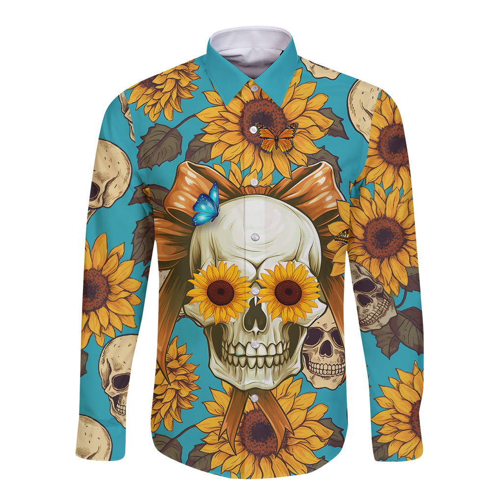 She Is Sunshine Mixed With A Little Hurricane Long Sleeve Button Shirt - Wonder Print Shop