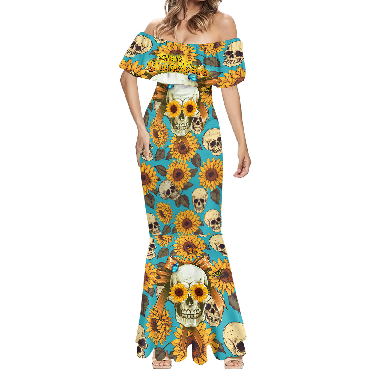 She Is Sunshine Mixed With A Little Hurricane Mermaid Dress - Wonder Print Shop