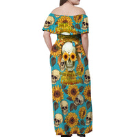 She Is Sunshine Mixed With A Little Hurricane Off Shoulder Maxi Dress - Wonder Print Shop