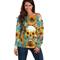 She Is Sunshine Mixed With A Little Hurricane Off Shoulder Sweater - Wonder Print Shop