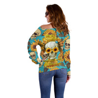 She Is Sunshine Mixed With A Little Hurricane Off Shoulder Sweater - Wonder Print Shop
