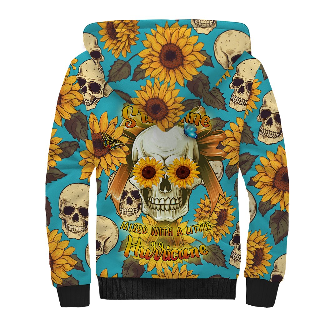 She Is Sunshine Mixed With A Little Hurricane Sherpa Hoodie - Wonder Print Shop