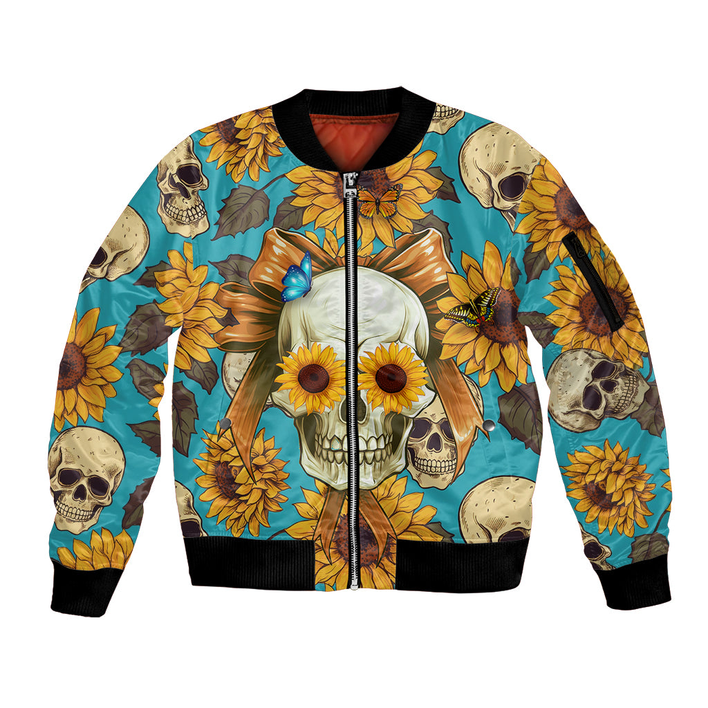 She Is Sunshine Mixed With A Little Hurricane Sleeve Zip Bomber Jacket - Wonder Print Shop