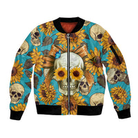 She Is Sunshine Mixed With A Little Hurricane Sleeve Zip Bomber Jacket - Wonder Print Shop
