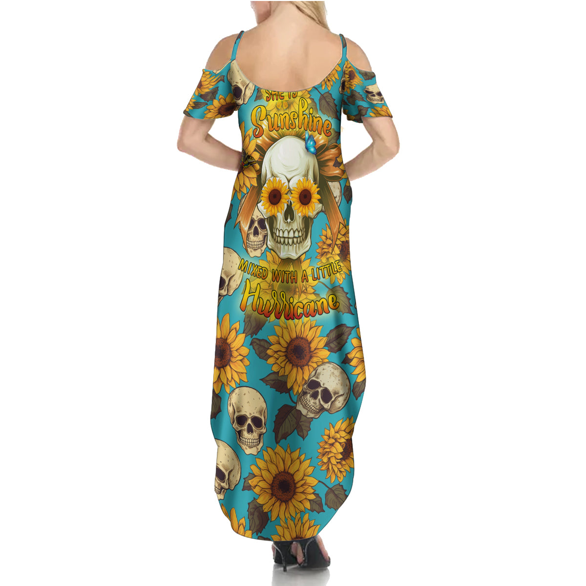 She Is Sunshine Mixed With A Little Hurricane Summer Maxi Dress - Wonder Print Shop