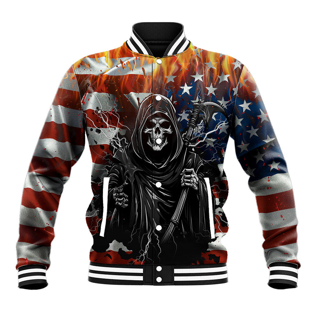 America Live It Love it Or Get the Hell Out Baseball Jacket - Wonder Print Shop