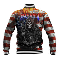America Live It Love it Or Get the Hell Out Baseball Jacket - Wonder Print Shop