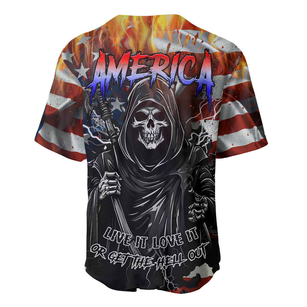 America Live It Love it Or Get the Hell Out Baseball Jersey - Wonder Print Shop