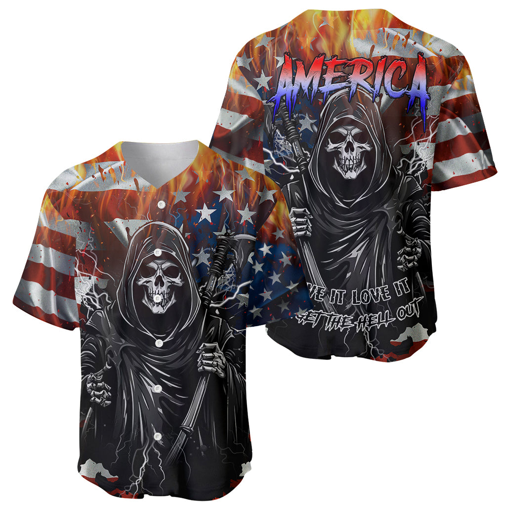 America Live It Love it Or Get the Hell Out Baseball Jersey - Wonder Print Shop