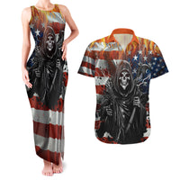 America Live It Love it Or Get the Hell Out Couples Matching Tank Maxi Dress and Hawaiian Shirt - Wonder Print Shop