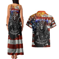 America Live It Love it Or Get the Hell Out Couples Matching Tank Maxi Dress and Hawaiian Shirt - Wonder Print Shop
