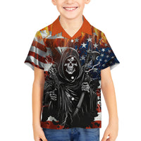 America Live It Love it Or Get the Hell Out Family Matching Long Sleeve Bodycon Dress and Hawaiian Shirt - Wonder Print Shop