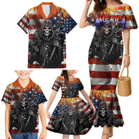 America Live It Love it Or Get the Hell Out Family Matching Mermaid Dress and Hawaiian Shirt - Wonder Print Shop