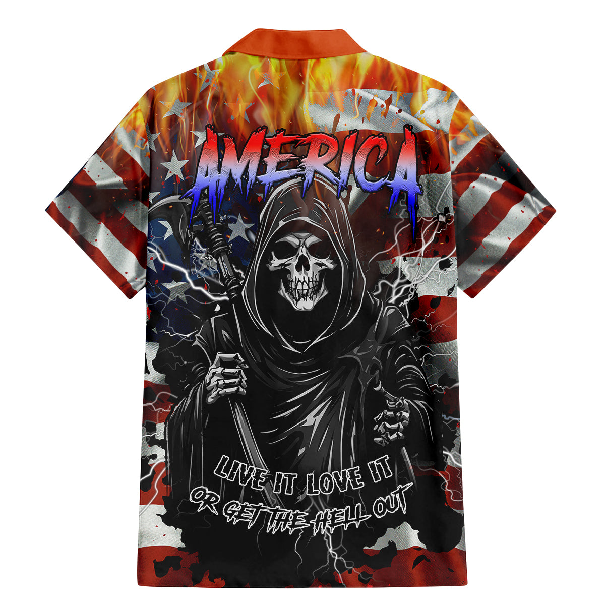 America Live It Love it Or Get the Hell Out Family Matching Mermaid Dress and Hawaiian Shirt - Wonder Print Shop