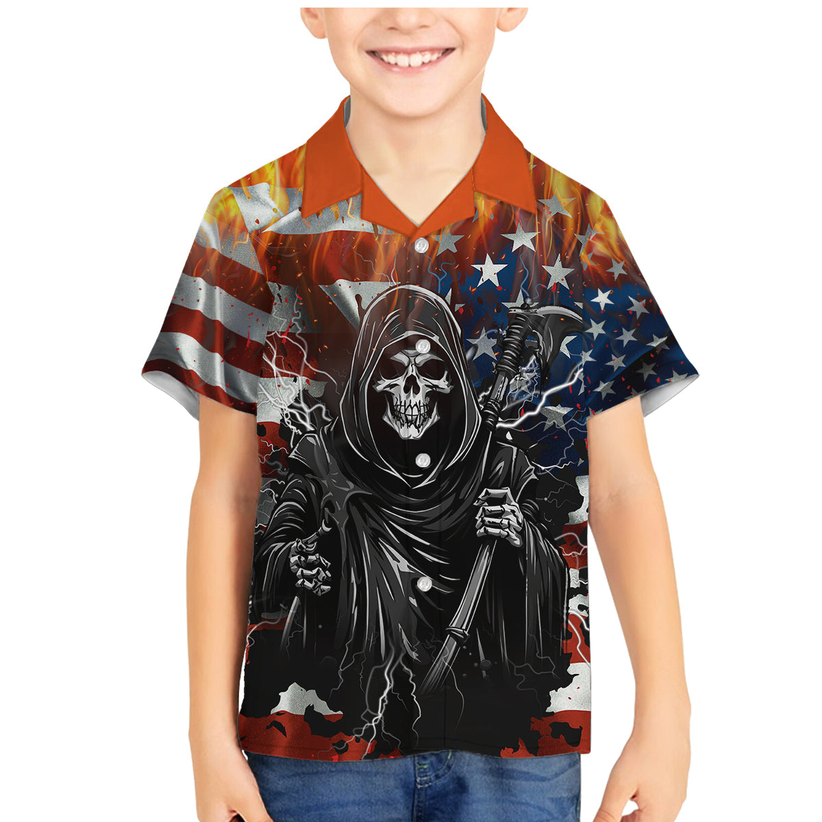 America Live It Love it Or Get the Hell Out Family Matching Mermaid Dress and Hawaiian Shirt - Wonder Print Shop
