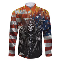 America Live It Love it Or Get the Hell Out Family Matching Off Shoulder Maxi Dress and Hawaiian Shirt - Wonder Print Shop