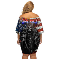 America Live It Love it Or Get the Hell Out Family Matching Off Shoulder Short Dress and Hawaiian Shirt - Wonder Print Shop