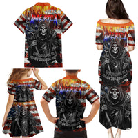 America Live It Love it Or Get the Hell Out Family Matching Puletasi Dress and Hawaiian Shirt - Wonder Print Shop