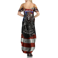 America Live It Love it Or Get the Hell Out Family Matching Summer Maxi Dress and Hawaiian Shirt - Wonder Print Shop